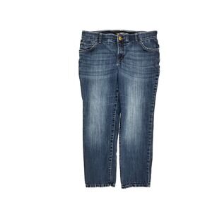 Lee Regular Fit Straight Leg Mid Rise Women's size 18P Dark Blue Jeans